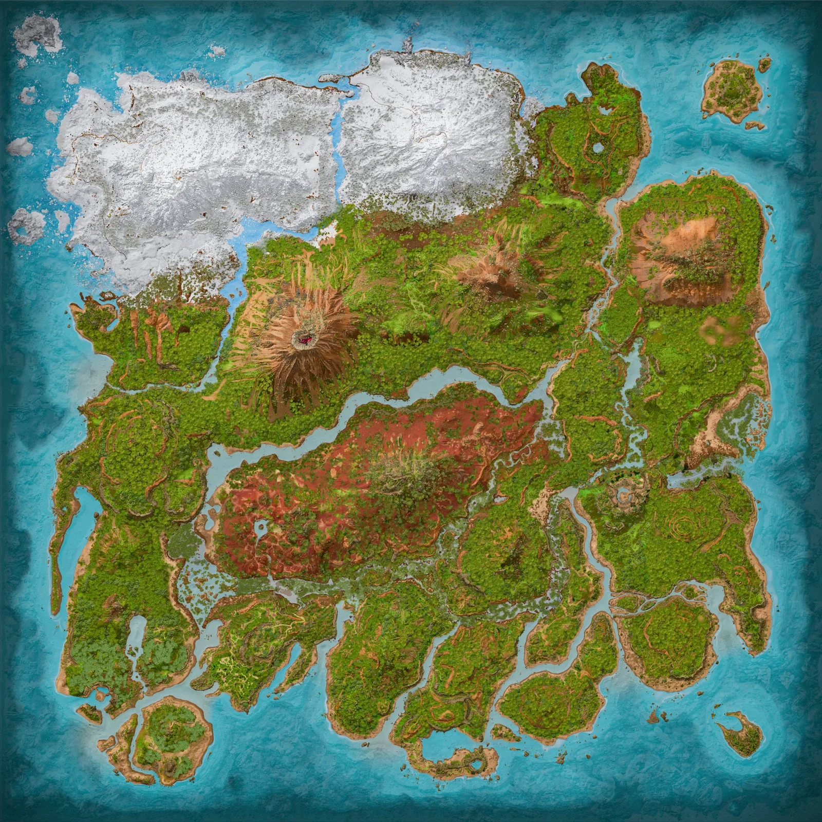 ARK The Island interactive resource map - toggle metal, crystal, obsidian, oil and silica pearls